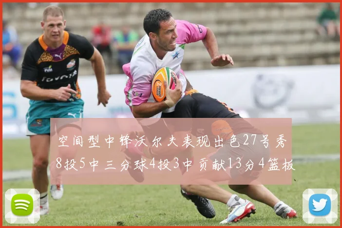 空间型中锋沃尔夫表现出色27号秀8投5中三分球4投3中贡献13分4篮板4助攻